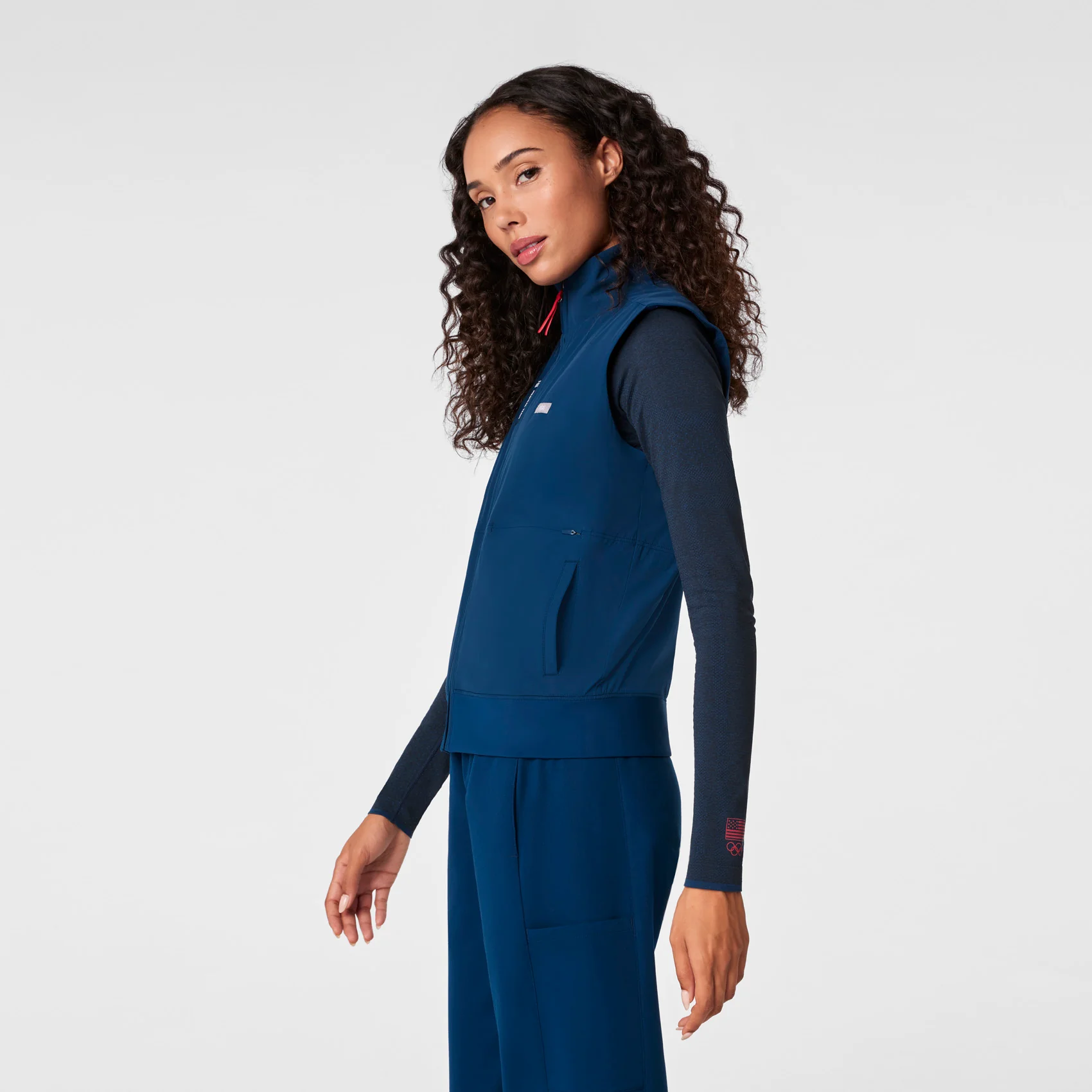 women's Team USA Blue FIGS x Team USA Off-Shift - Float Bomber Vest™ - Image 4