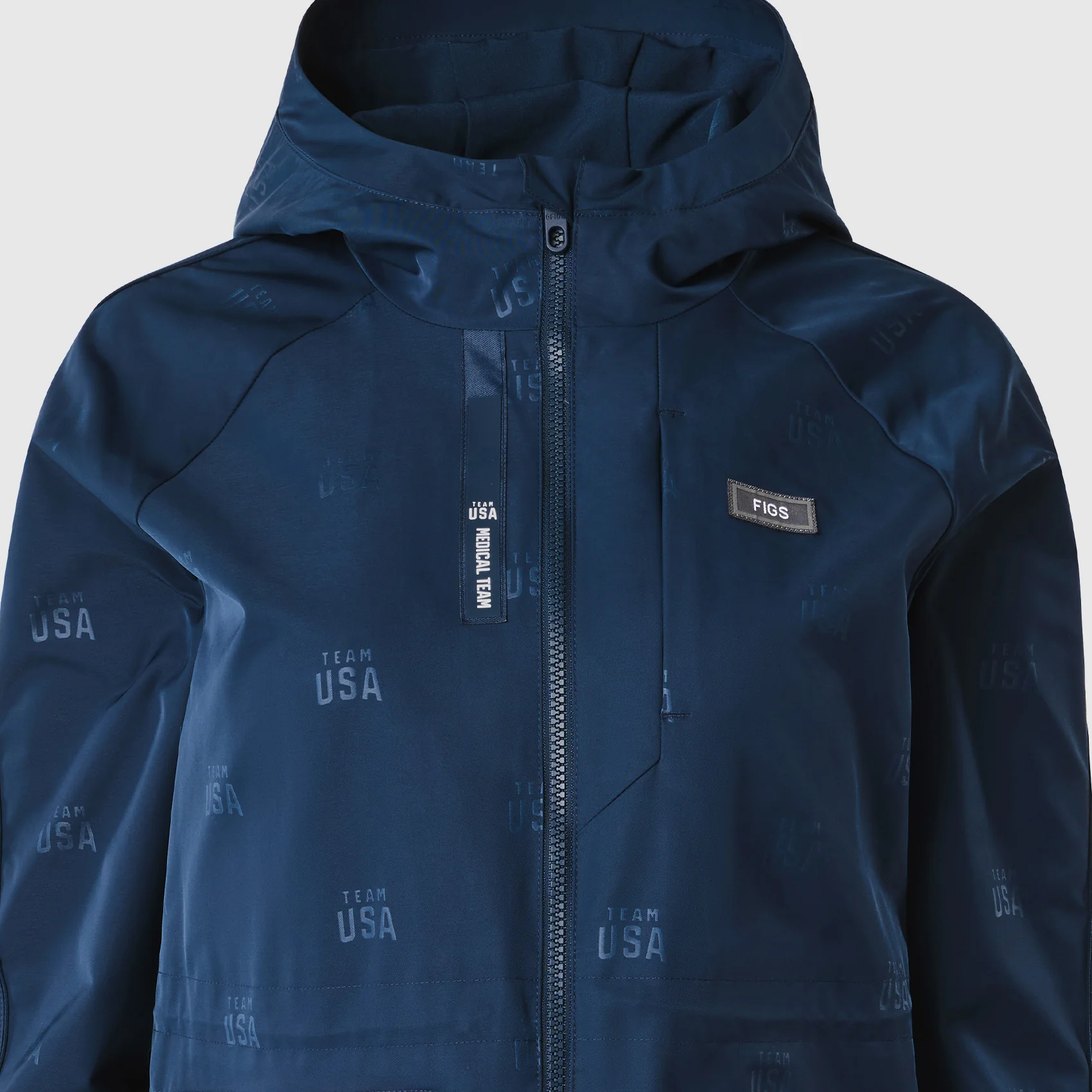 women's Team USA Blue FIGS x Team USA On-Shift Stadium Jacket™ - Image 11
