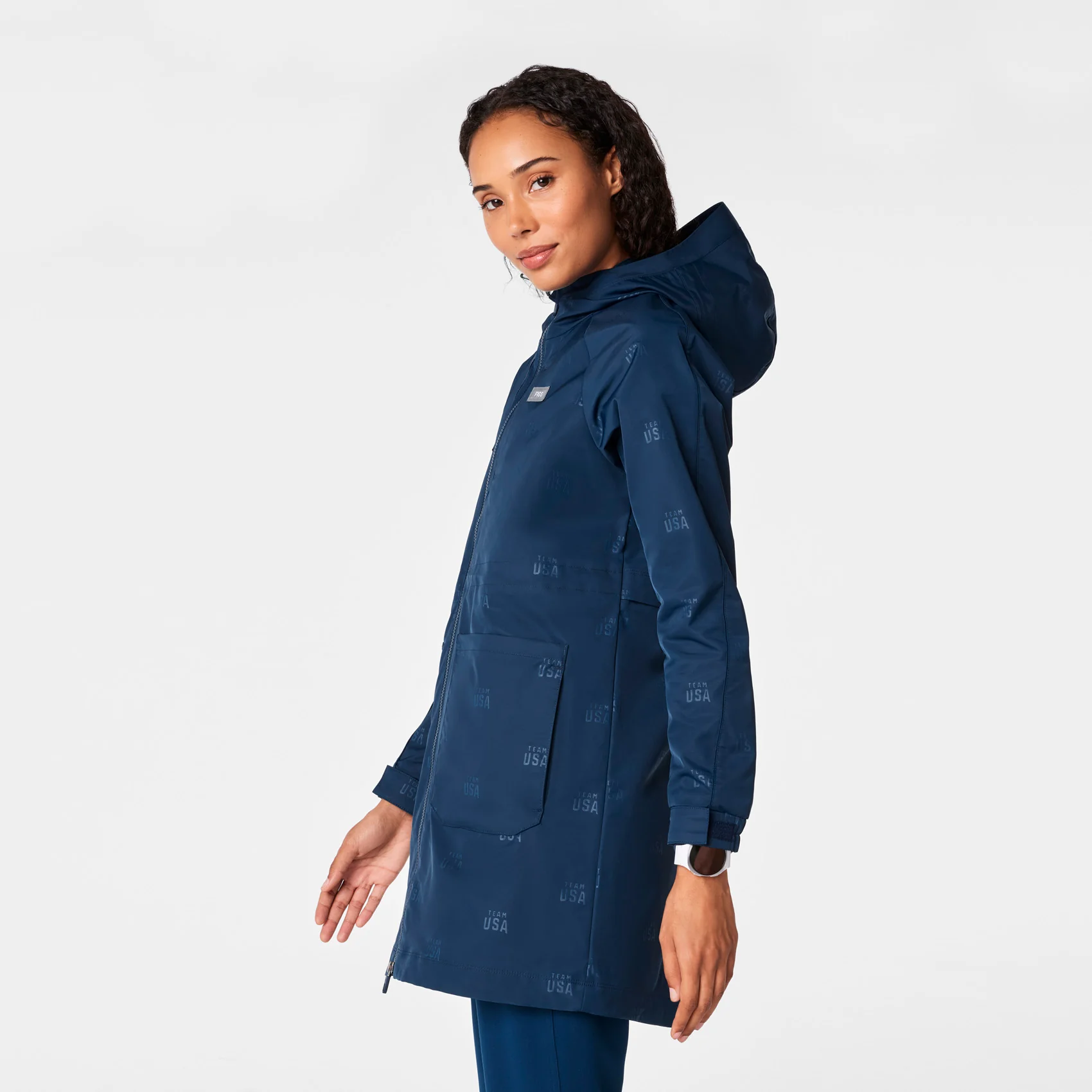 women's Team USA Blue FIGS x Team USA On-Shift Stadium Jacket™ - Image 4