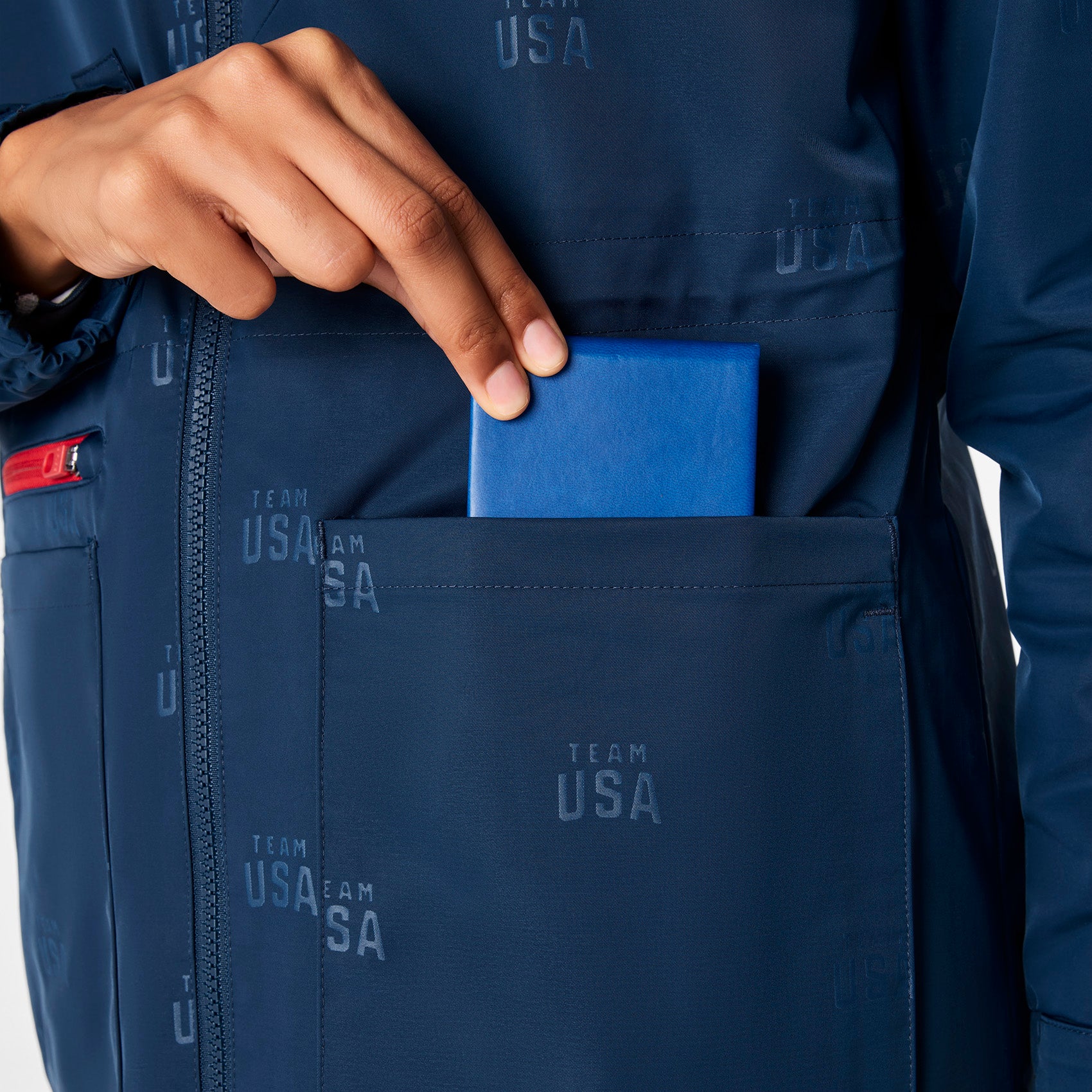 women's Team USA Blue FIGS x Team USA On-Shift Stadium Jacket™ - Image 8