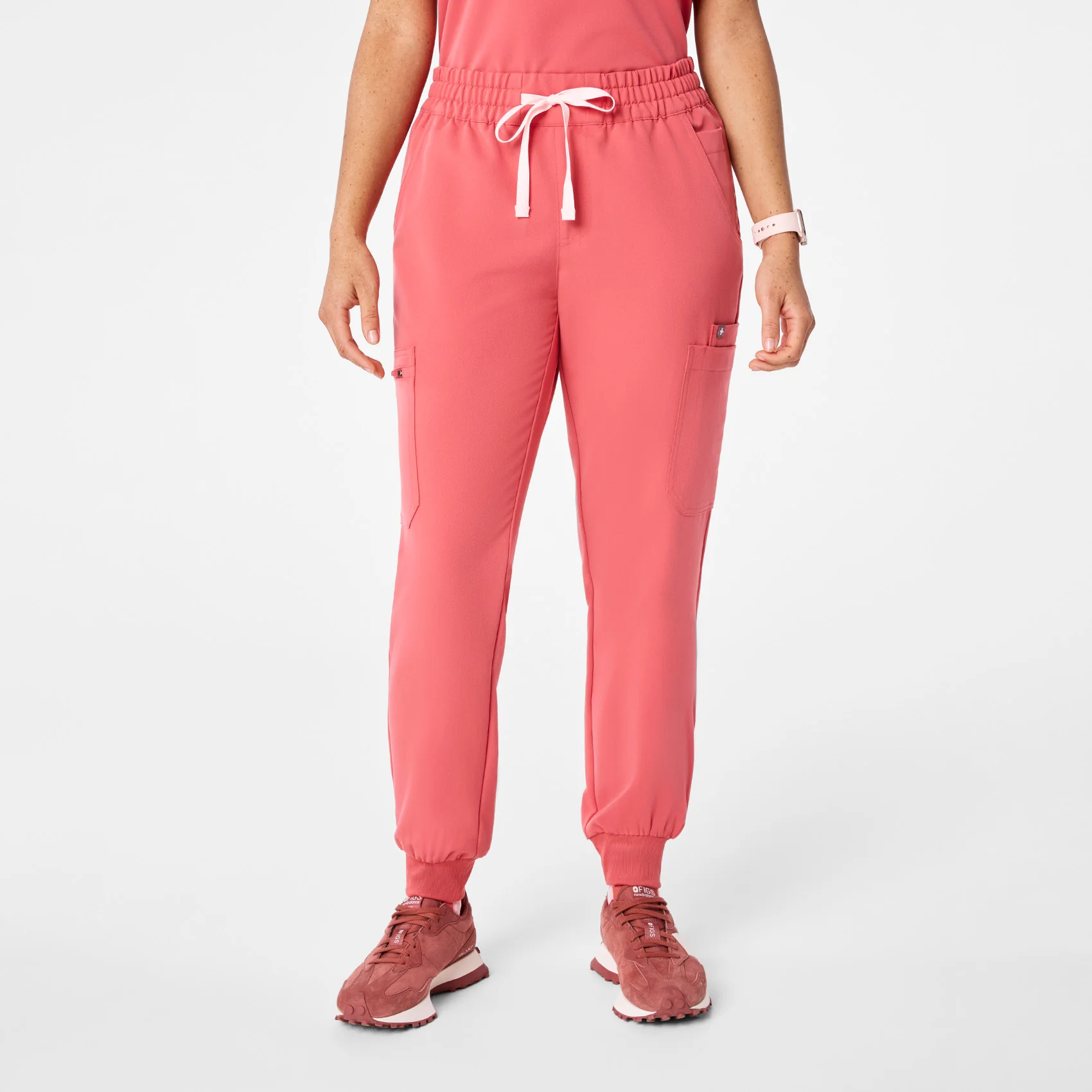 women's Pulmonary Pink High Waisted Uman Relaxed - Jogger Scrub Pant