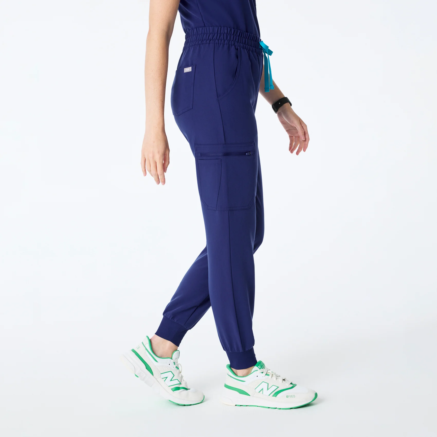 women's Sapphire High Waisted Uman Relaxed - Tall Jogger Scrub Pant - Image 3