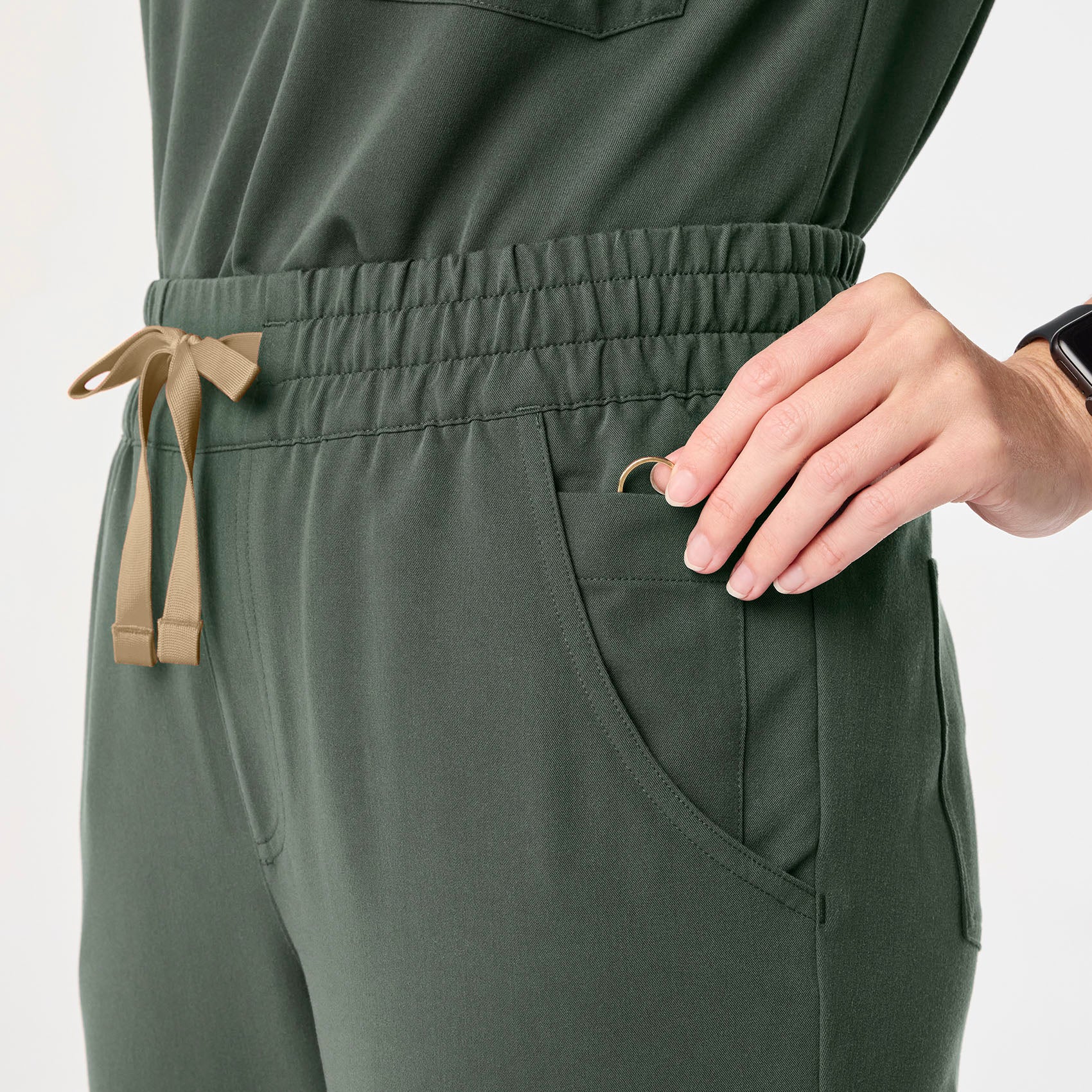 women's Moss High Waisted Uman Relaxed - Petite Jogger Scrub Pant - Image 7