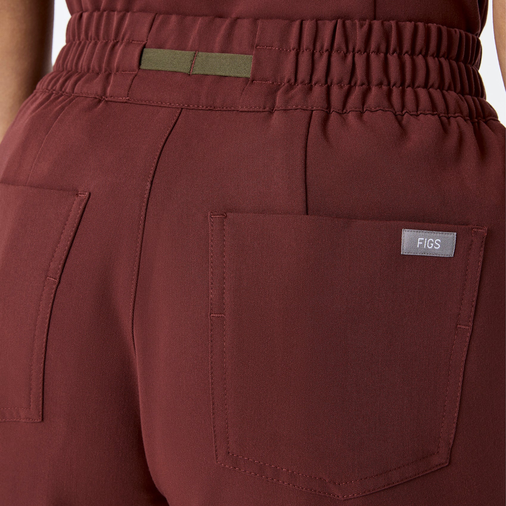 women's Walnut High Waisted Uman Relaxed - Petite Jogger Scrub Pant - Image 5