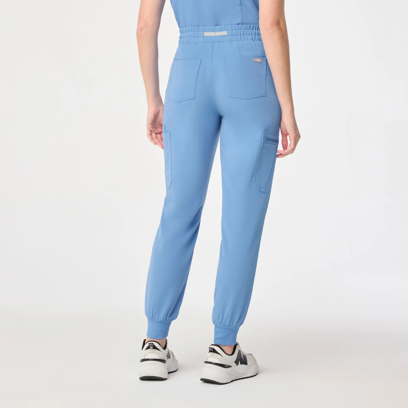 women's Ceil Blue High Waisted Uman Relaxed - Tall Jogger Scrub Pant - Image 4