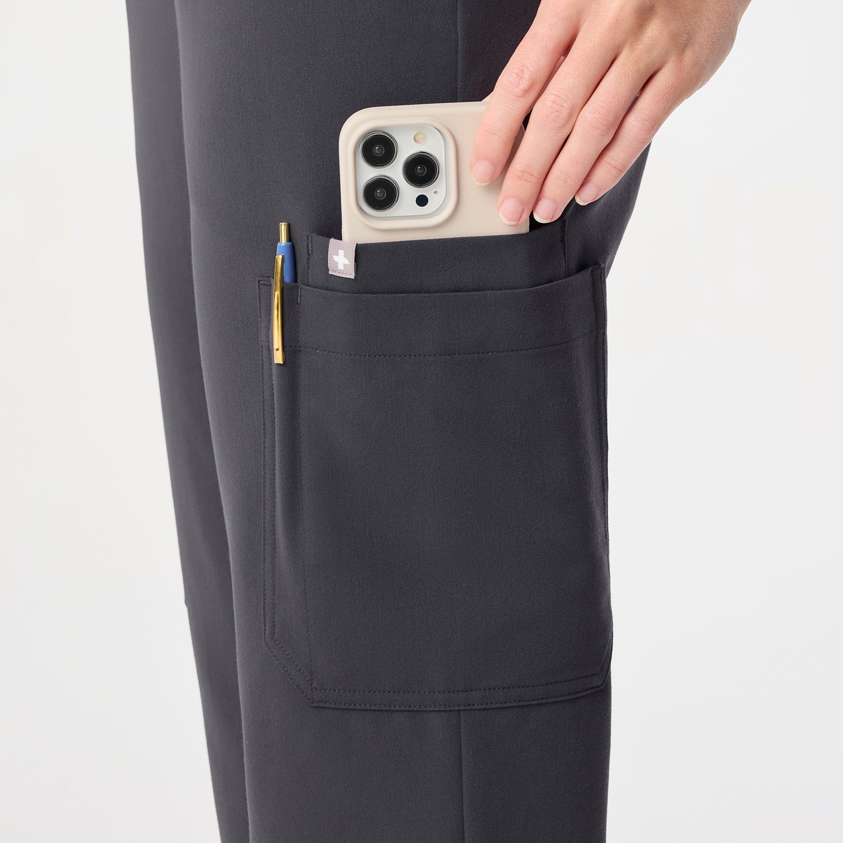 women's Charcoal High Waisted Uman Relaxed - Tall Jogger Scrub Pant - Image 9