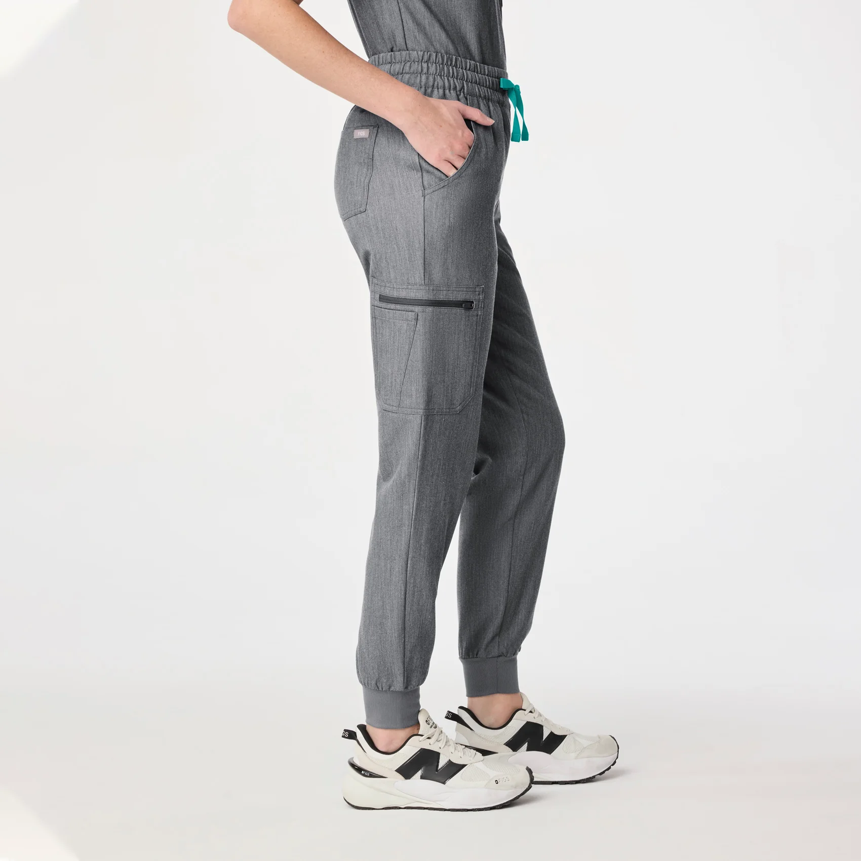 women's Graphite High Waisted Uman Relaxed - Tall Jogger Scrub Pant - Image 3