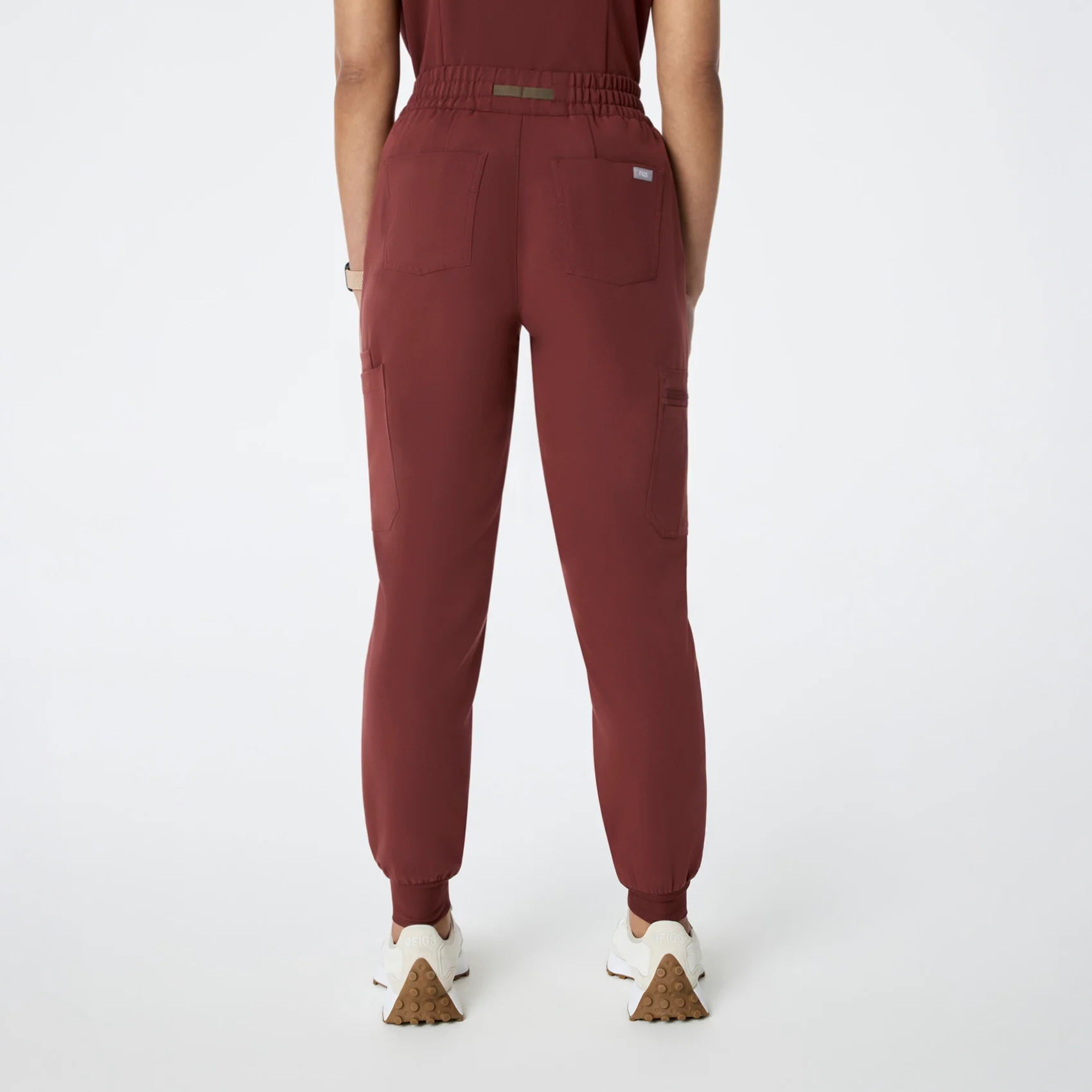 women's Walnut High Waisted Uman Relaxed - Tall Jogger Scrub Pant - Image 4