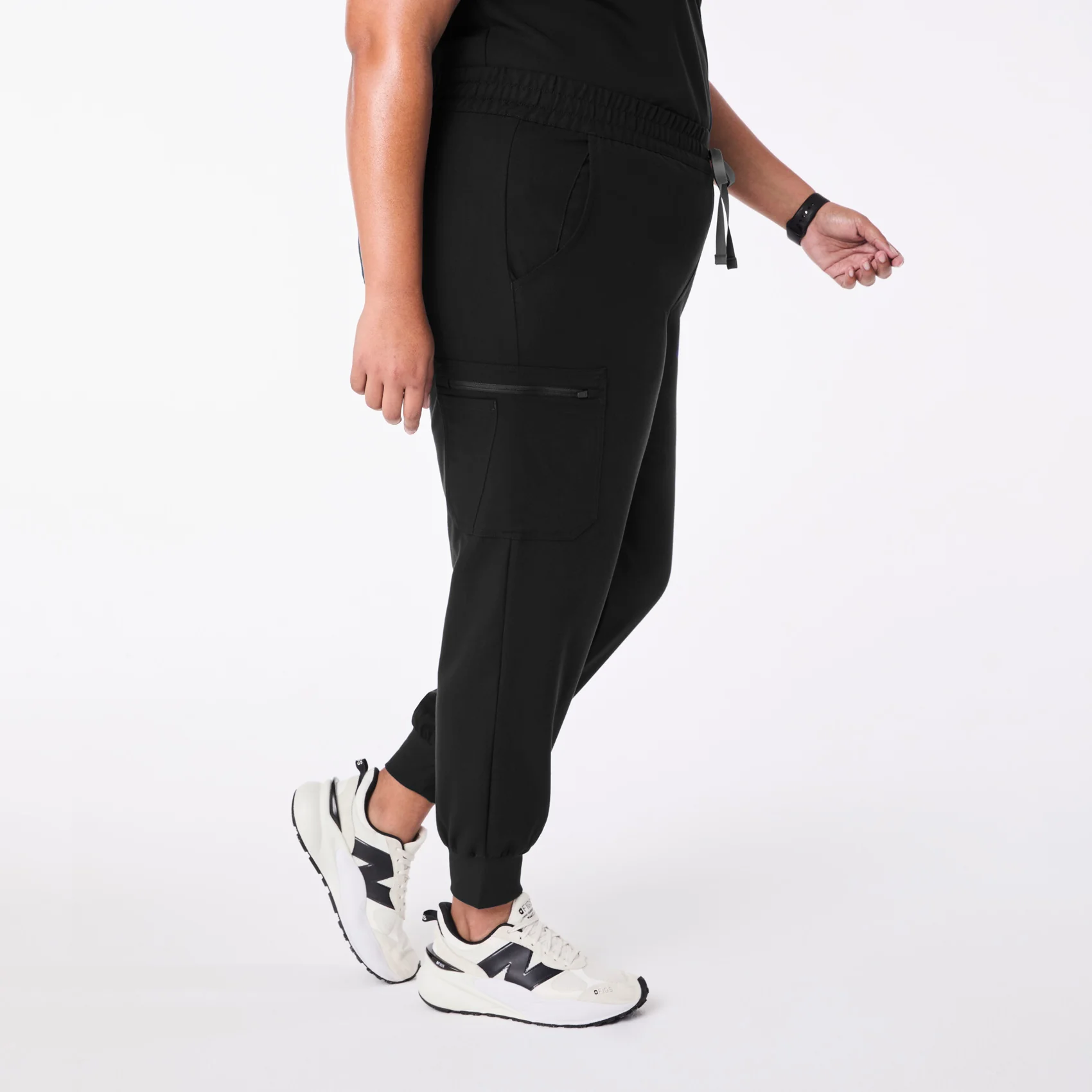 women's Black Uman Relaxed - Jogger Scrub Pant (3XL-6XL) - Image 2