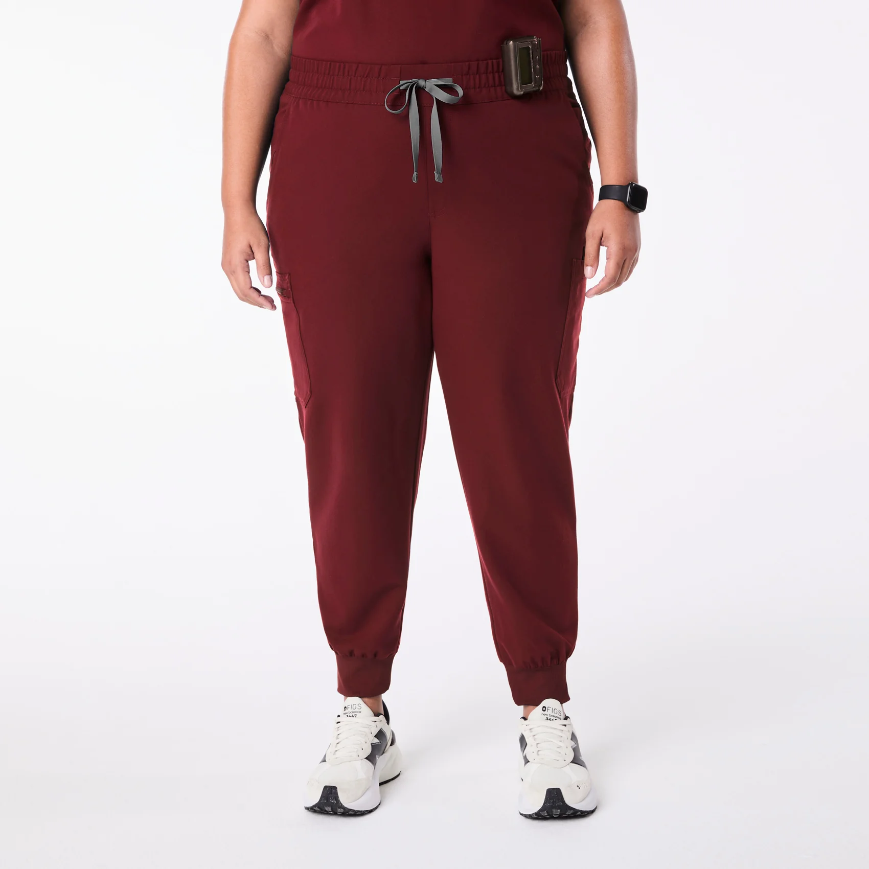 women's Burgundy Uman Relaxed - Jogger Scrub Pant (3XL-6XL)
