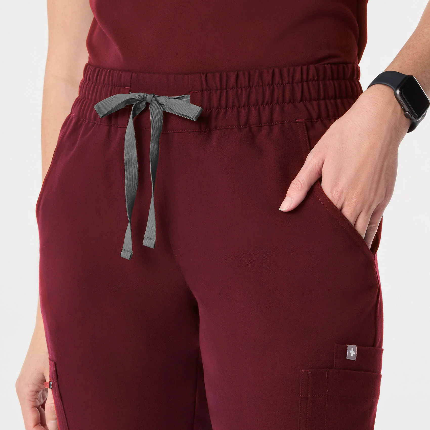 women's Burgundy Uman Relaxed - Jogger Scrub Pant - Image 5