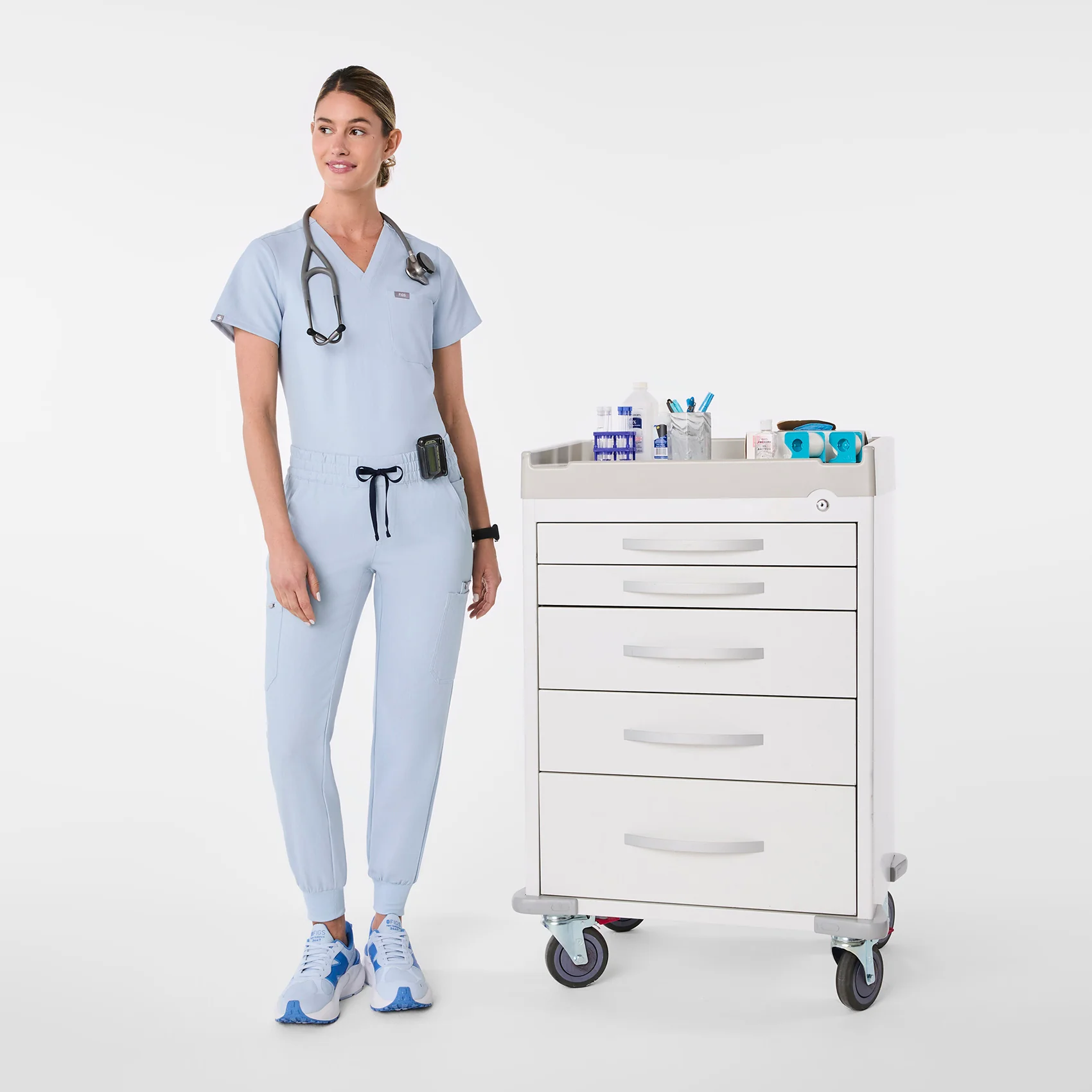 women's Chambray Uman Relaxed - Jogger Scrub Pant - Image 2