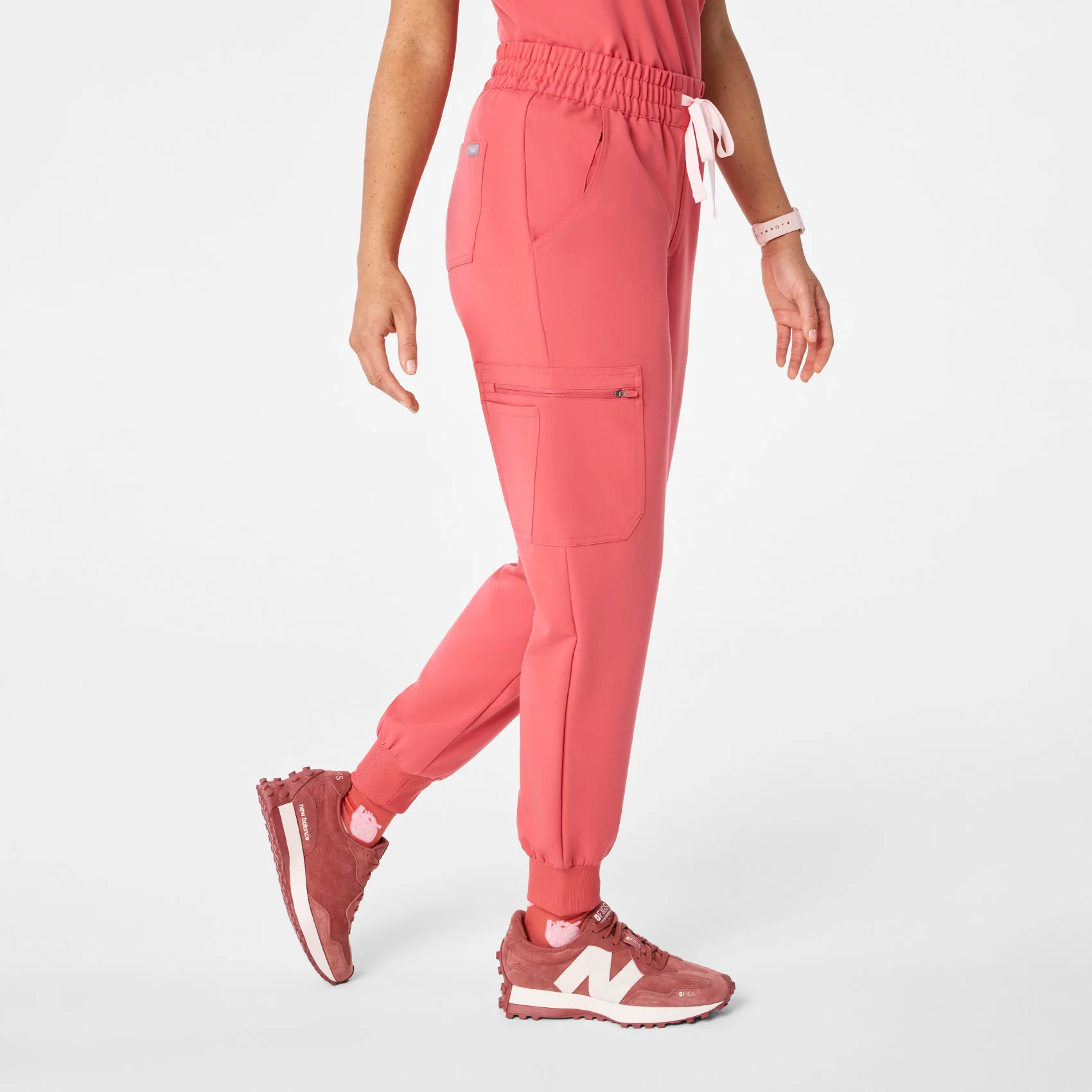women's Pulmonary Pink Uman Relaxed - Jogger Scrub Pant - Image 3
