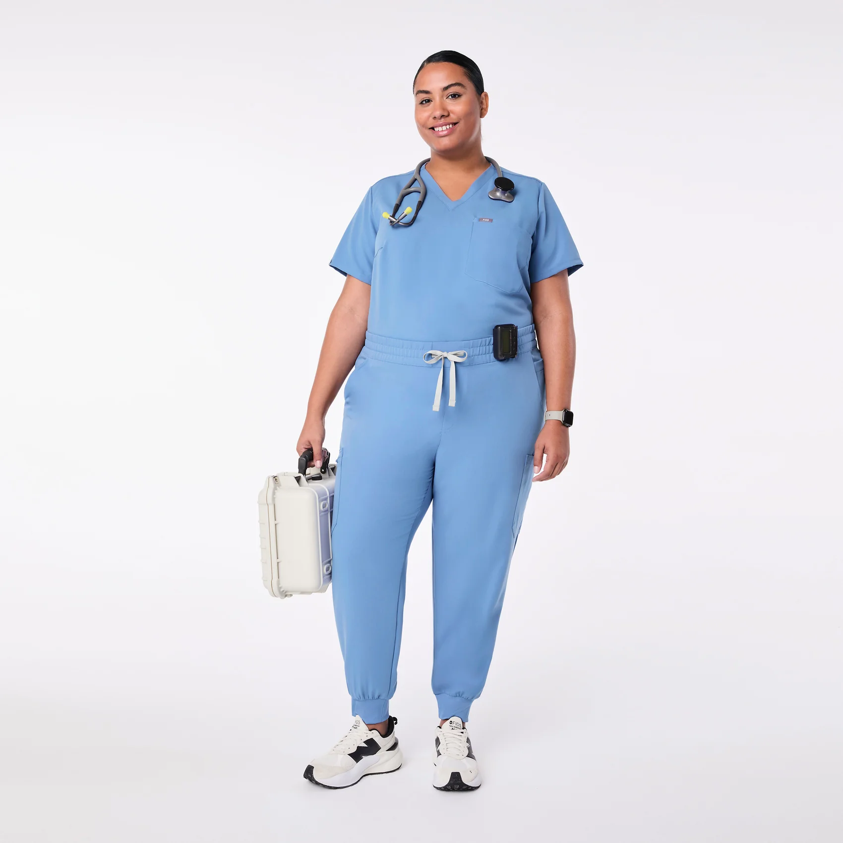 women's Ceil Blue Uman Relaxed - Petite Jogger Scrub Pant (3XL-6XL) - Image 2