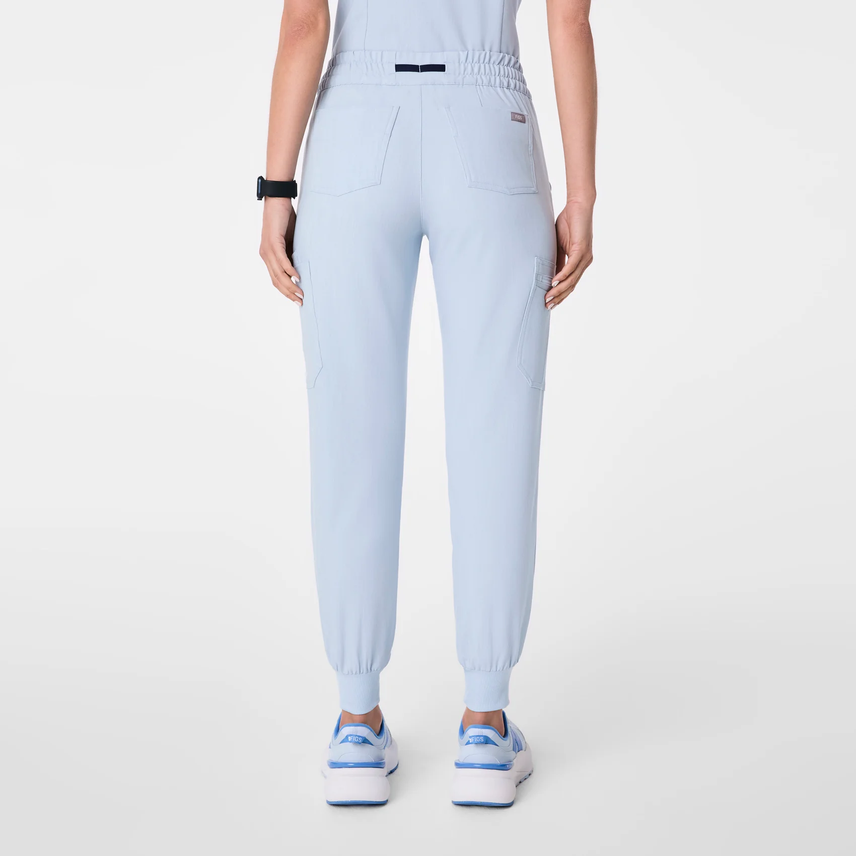 women's Chambray Uman Relaxed - Petite Jogger Scrub Pant - Image 4