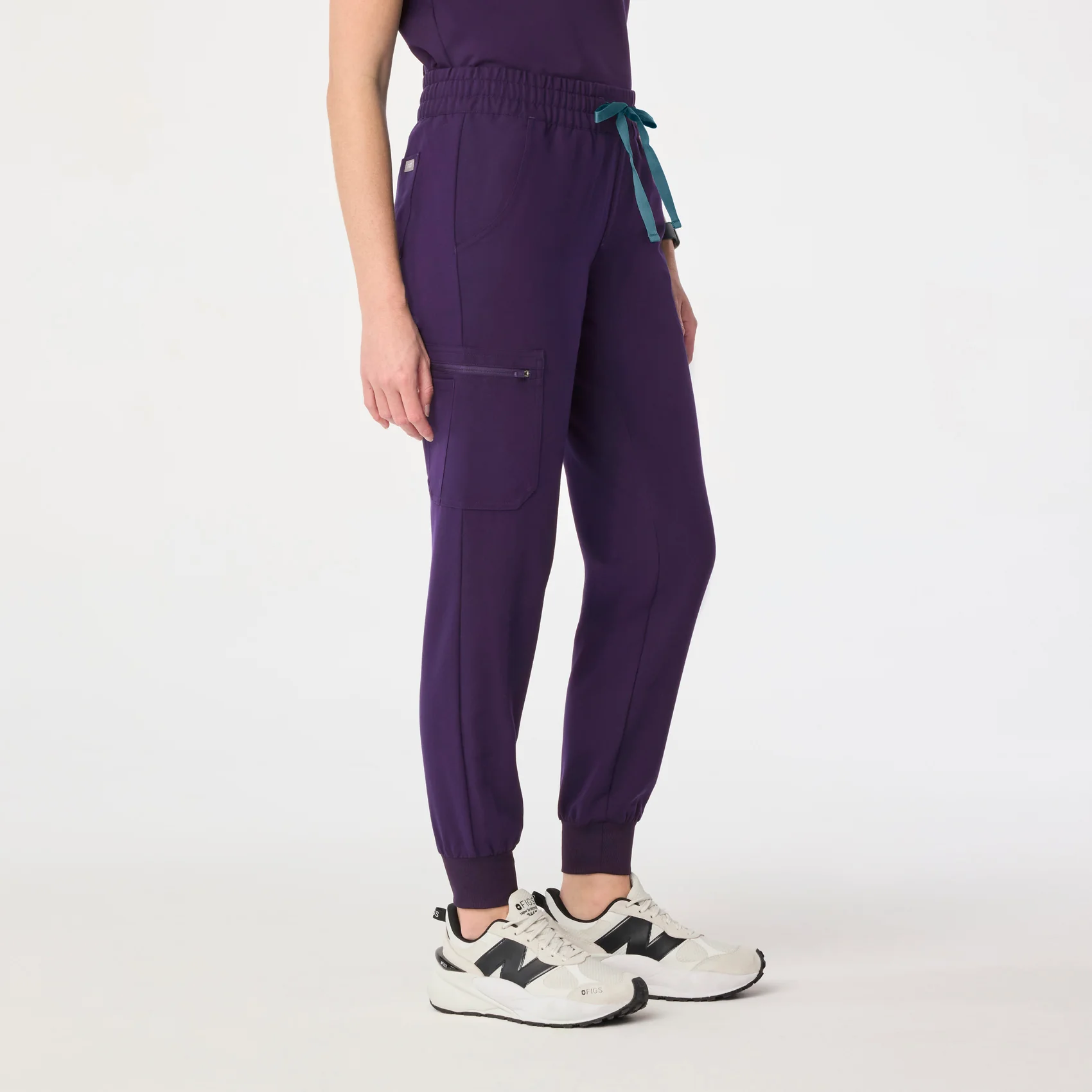 women's Purple Jam Uman Relaxed - Petite Jogger Scrub Pant - Image 3