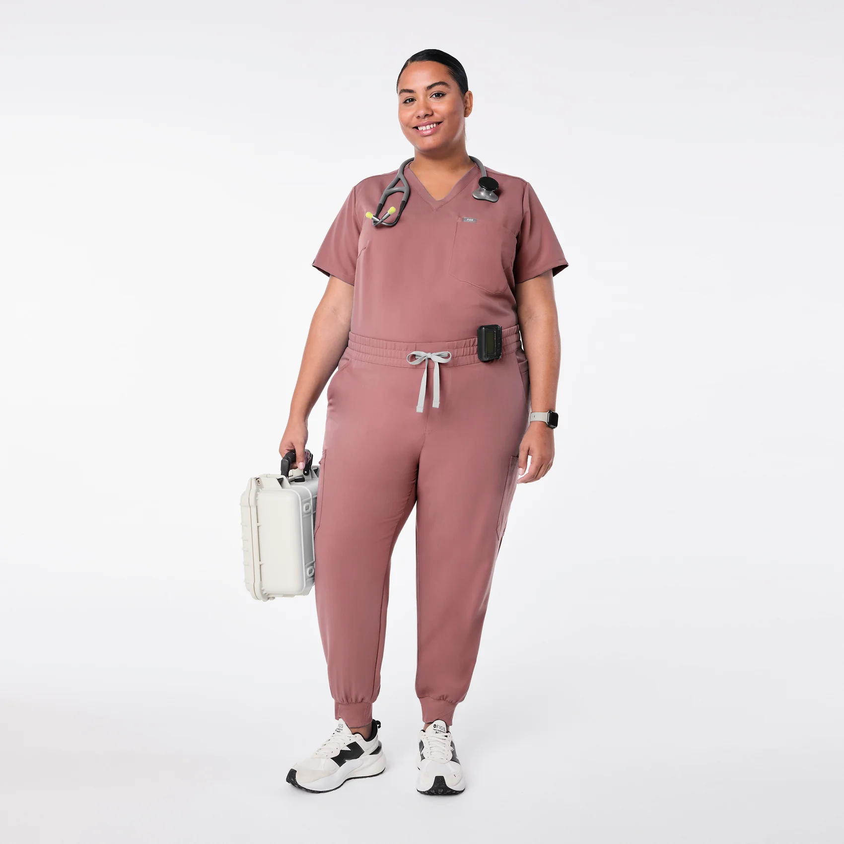 women's Mauve Uman Relaxed - Tall Jogger Scrub Pant (3XL-6XL) - Image 2