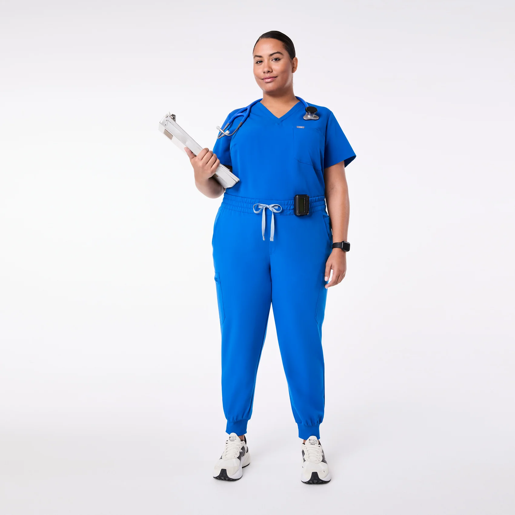 women's Royal Blue Uman Relaxed - Tall Jogger Scrub Pant (3XL-6XL) - Image 2