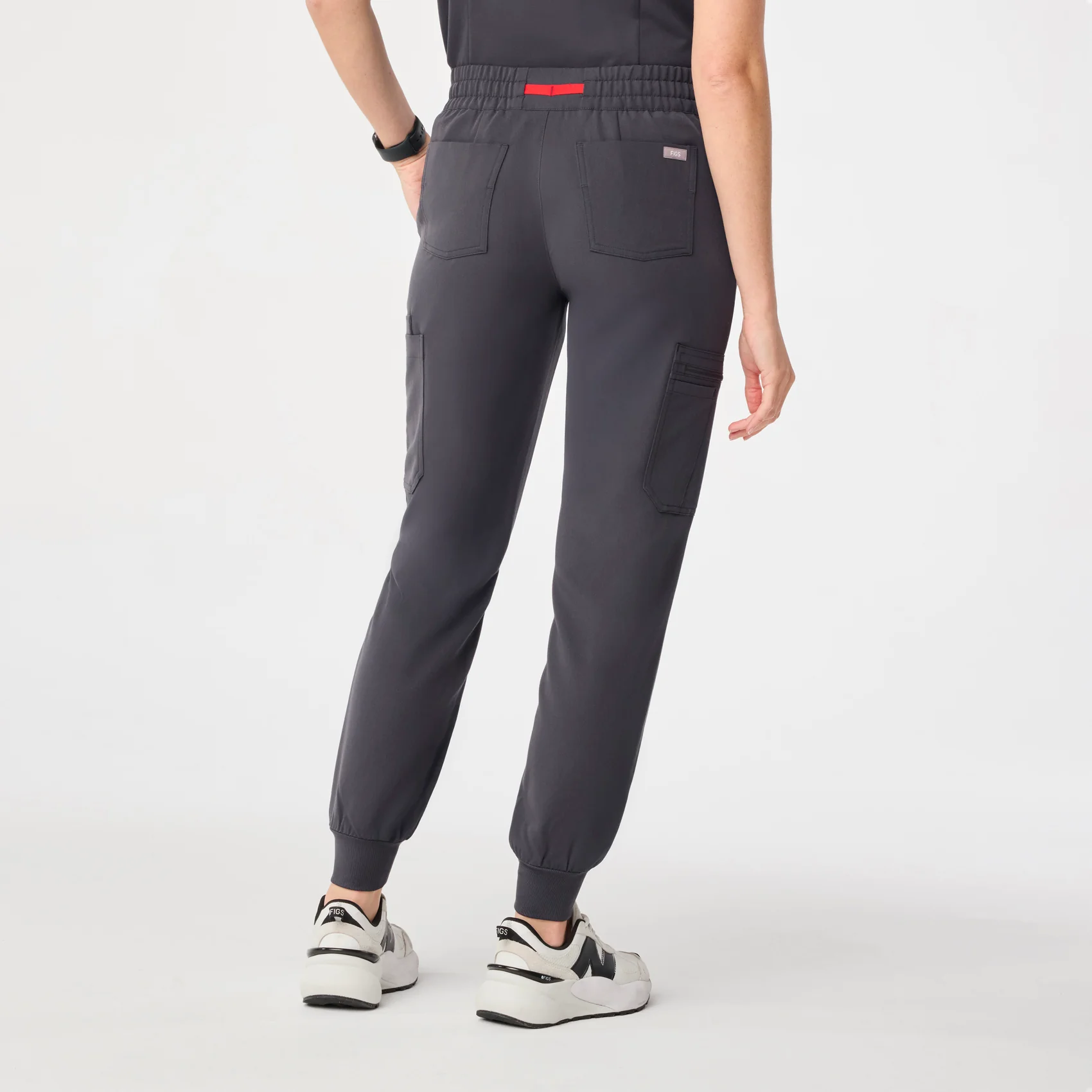 women's Charcoal Uman Relaxed - Tall Jogger Scrub Pant - Image 4