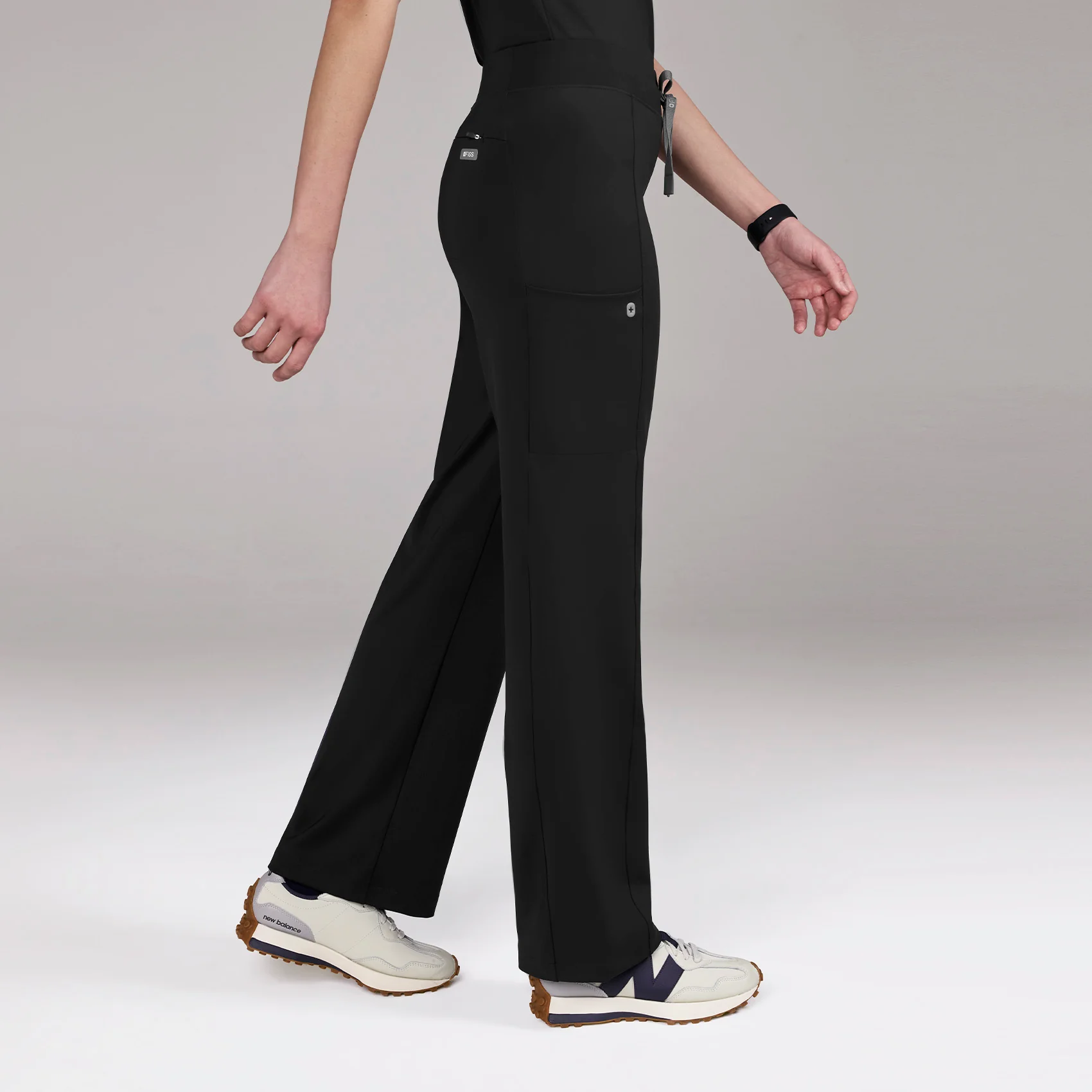 women's Black Valle FORMx Straight Leg - Petite Scrub Pant - Image 3