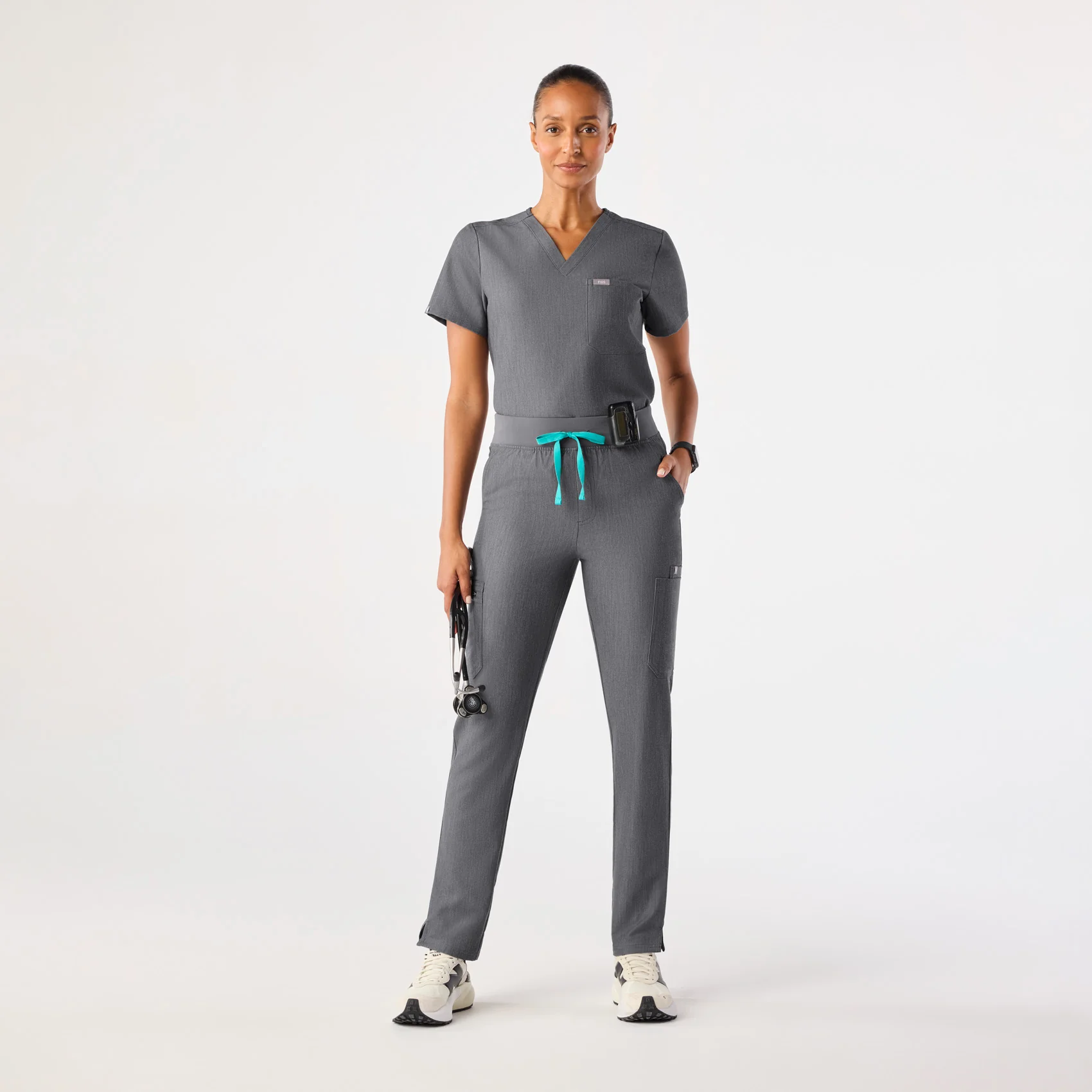 women's Graphite Yola™ High Waisted 2.0 - Petite Skinny Scrub Pants - Image 2