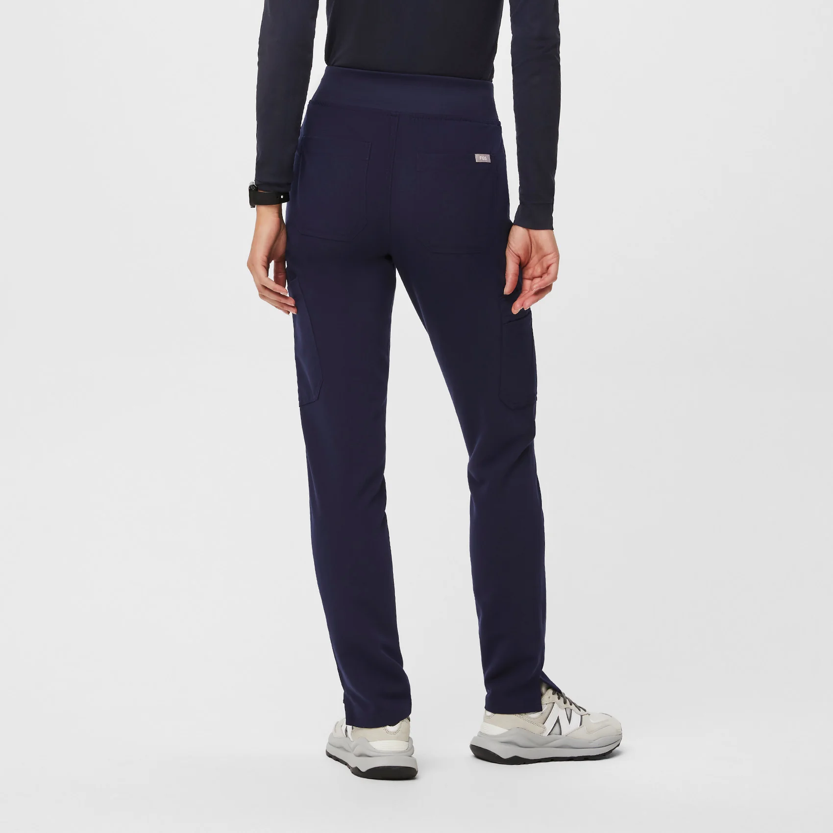 women's Navy Yola™ High Waisted 2.0 - Skinny Scrub Pants - Image 4