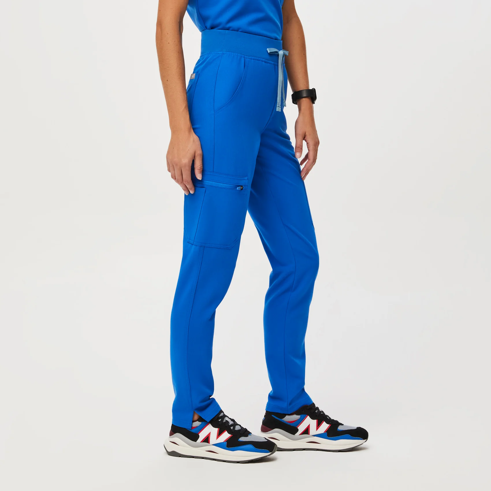 women's Royal Blue Yola™ High Waisted 2.0 - Skinny Scrub Pants - Image 3
