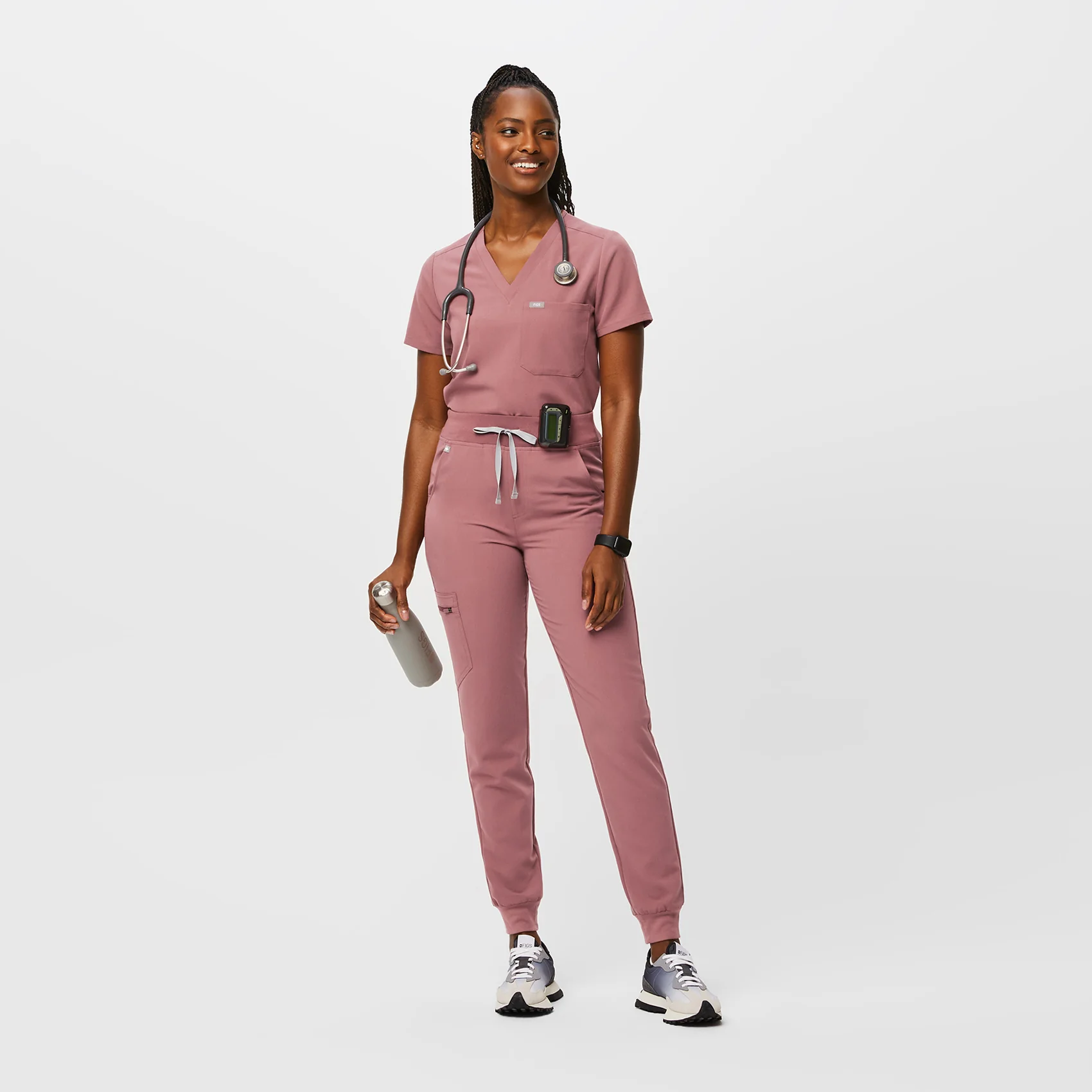 women's Mauve Zamora™ High Waisted - Jogger Scrub Pants - Image 2