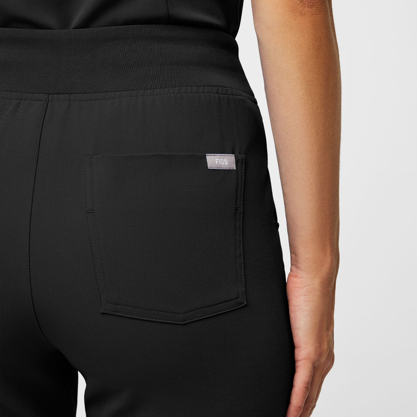 women's Black Zamora™ High Waisted - Petite Jogger Scrub Pants - Image 5