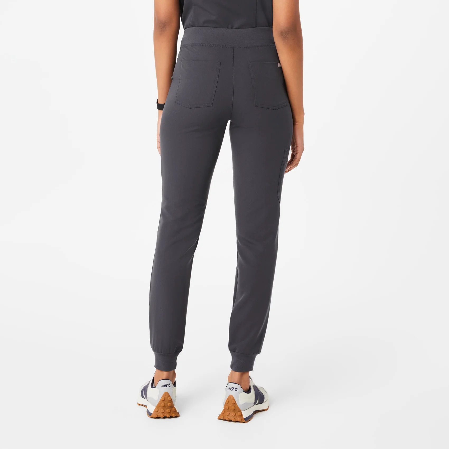 women's Charcoal Zamora™ High Waisted - Petite Jogger Scrub Pants - Image 4