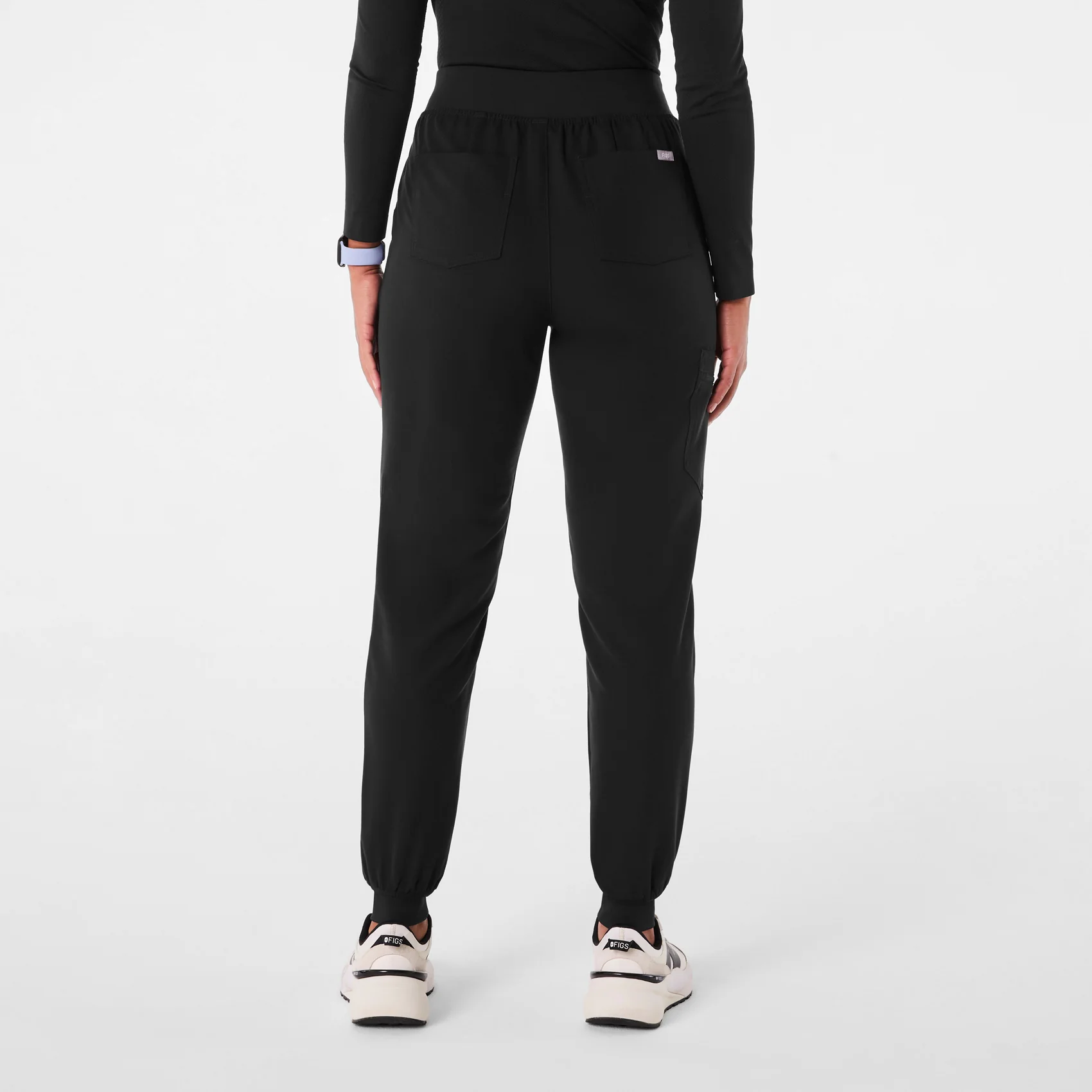 women's Black Zamora™ High Waisted - Tall Jogger Scrub Pants - Image 4