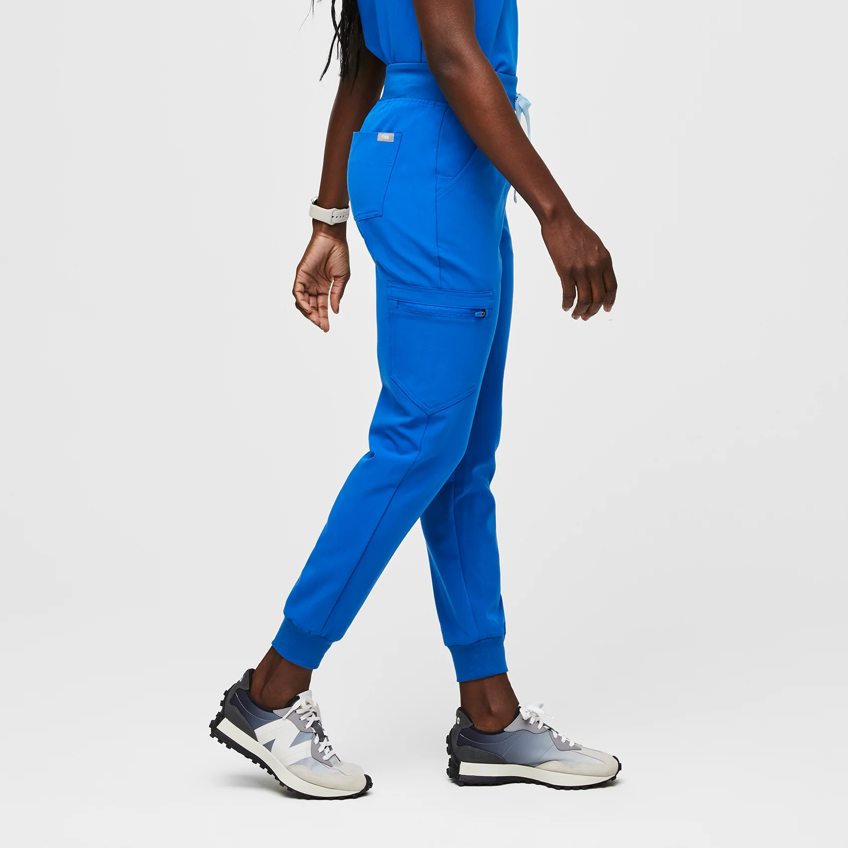 women's Royal Blue Zamora™ High Waisted - Tall Jogger Scrub Pants - Image 3