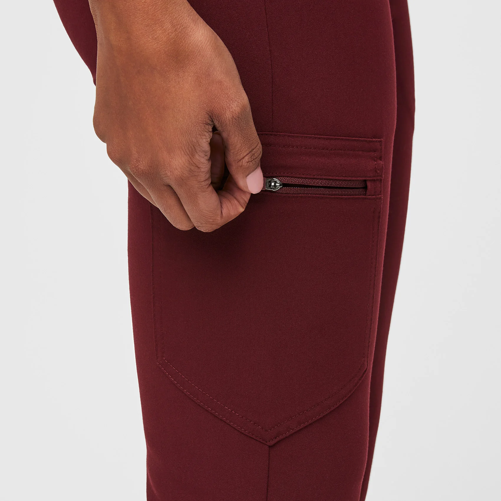 Women's Burgundy Zamora™ - Petite Jogger Scrub Pants - Image 5