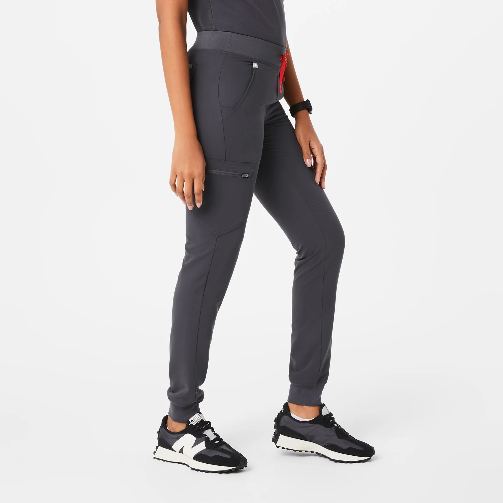 women's Charcoal Zamora™ - Petite Jogger Scrub Pants - Image 3