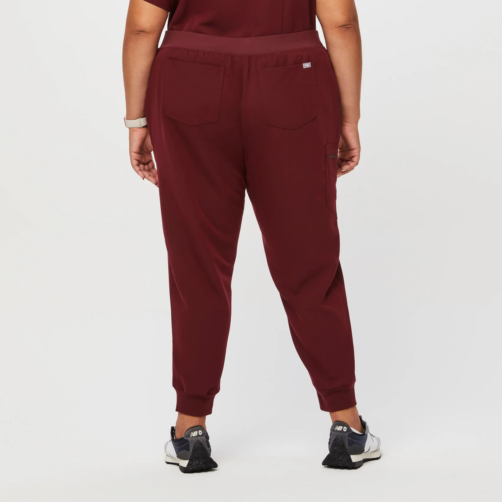 women's Burgundy Zamora™- Petite Jogger Scrub Pants (3XL - 6XL) - Image 4