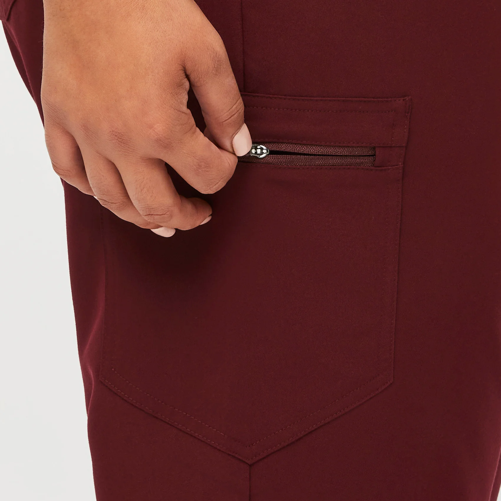 women's Burgundy Zamora™- Petite Jogger Scrub Pants (3XL - 6XL) - Image 6